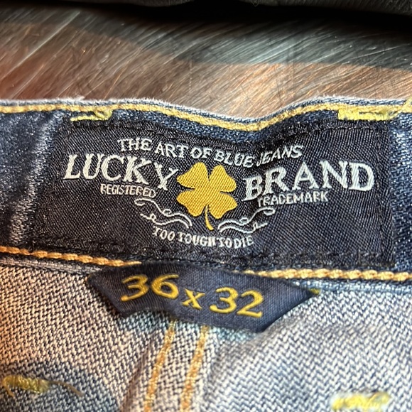 LUCKY BRAND men’s jeans 36/32 (30)  181 relaxed straight fit - Picture 3 of 8